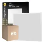 Mehrfachpackung 6x Bright Choice LED Panel V2 Backlit 36W 3600lm - 840 Kaltweiß | 60x60cm - UGR 